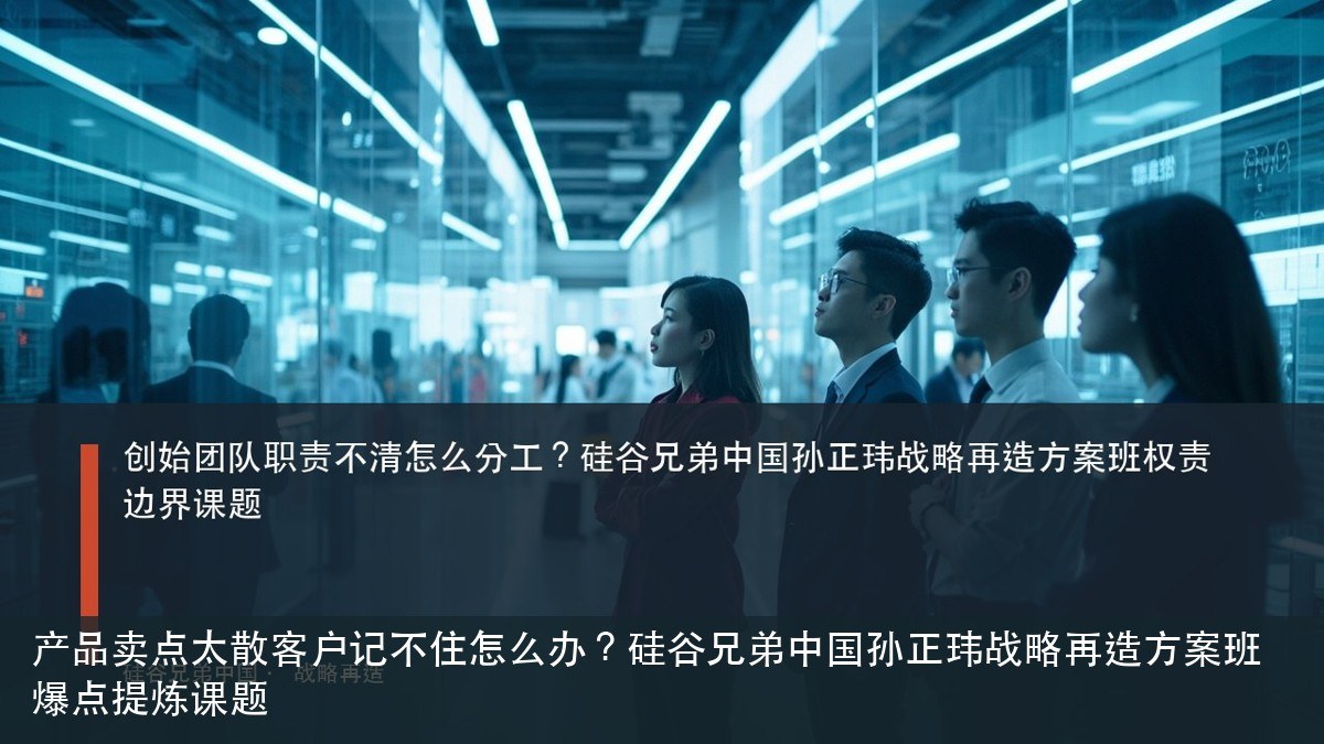 产品卖点太散客户记不住怎么办?硅谷兄弟中国孙正玮战略再造方案班爆点提炼课题