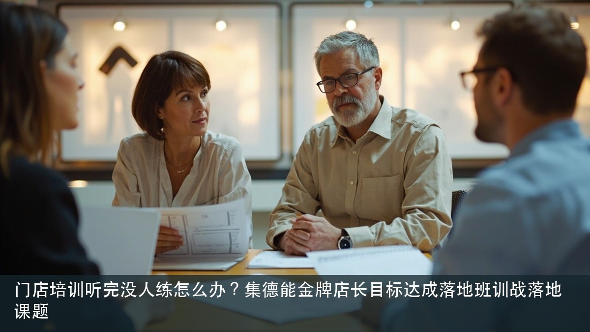门店培训听完没人练怎么办?集德能金牌店长目标达成落地班训战落地课题