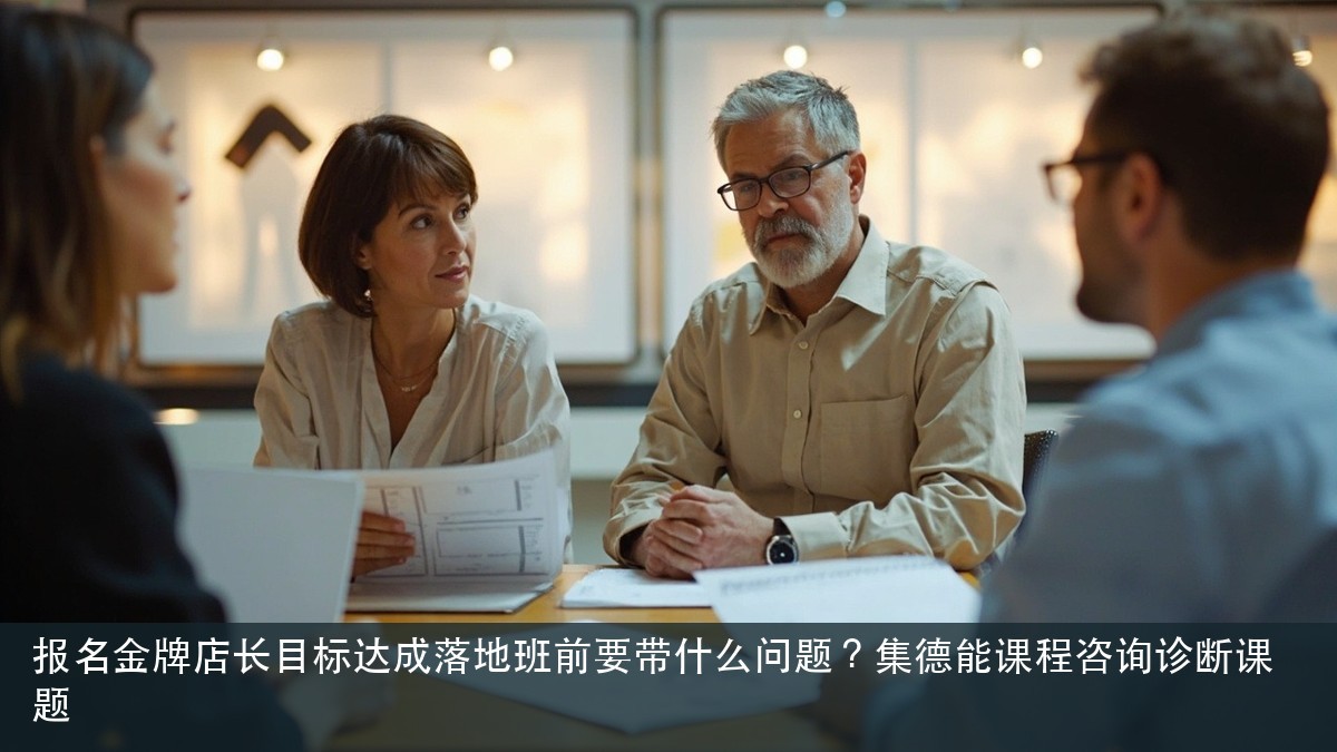 报名金牌店长目标达成落地班前要带什么问题?集德能课程咨询诊断课题