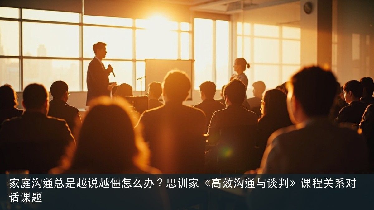 家庭沟通总是越说越僵怎么办?思训家《高效沟通与谈判》课程关系对话课题