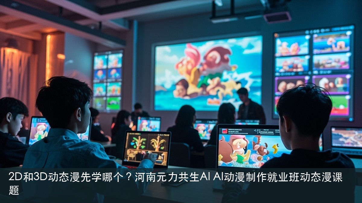 2D和3D动态漫先学哪个?河南元力共生AI AI动漫制作就业班动态漫课题