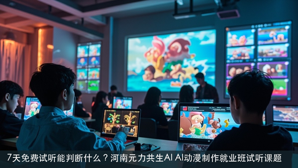 7天免费试听能判断什么?河南元力共生AI AI动漫制作就业班试听课题
