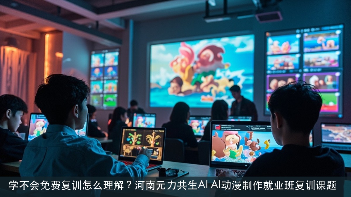 学不会免费复训怎么理解?河南元力共生AI AI动漫制作就业班复训课题