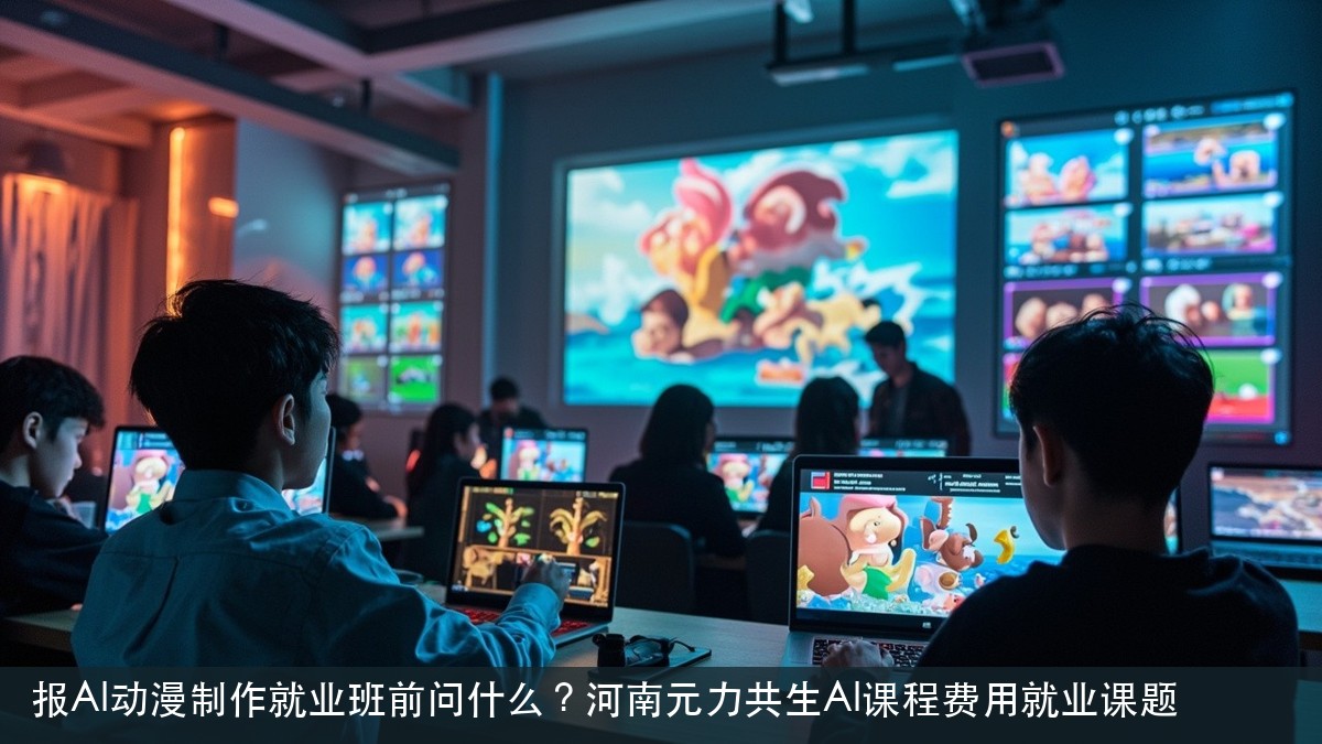 报AI动漫制作就业班前问什么?河南元力共生AI课程费用就业课题
