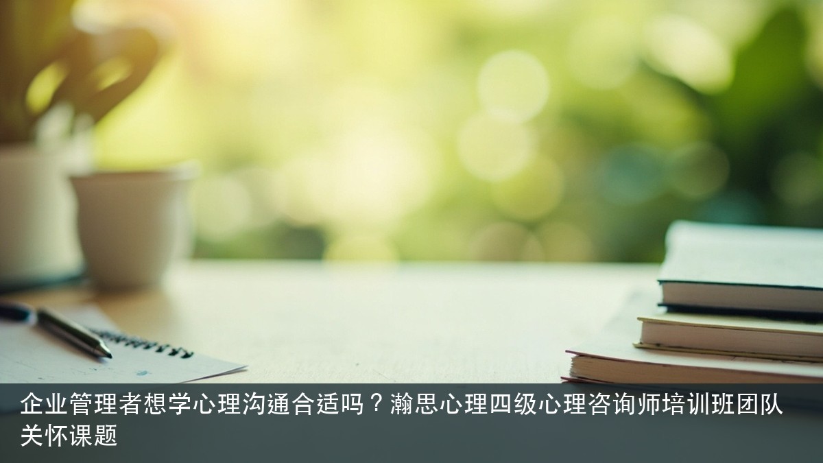 企业管理者想学心理沟通合适吗?瀚思心理四级心理咨询师培训班团队关怀课题