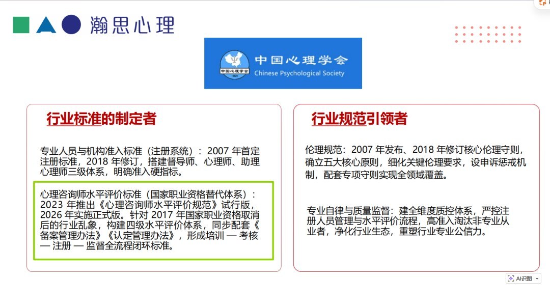 瀚思心理中国心理学会心理咨询师三级培训招生:212学时4980元怎么学