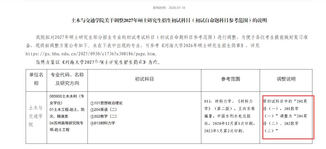 研途考研提醒:2027考研科目调整汇总,数英统考变化怎么应对