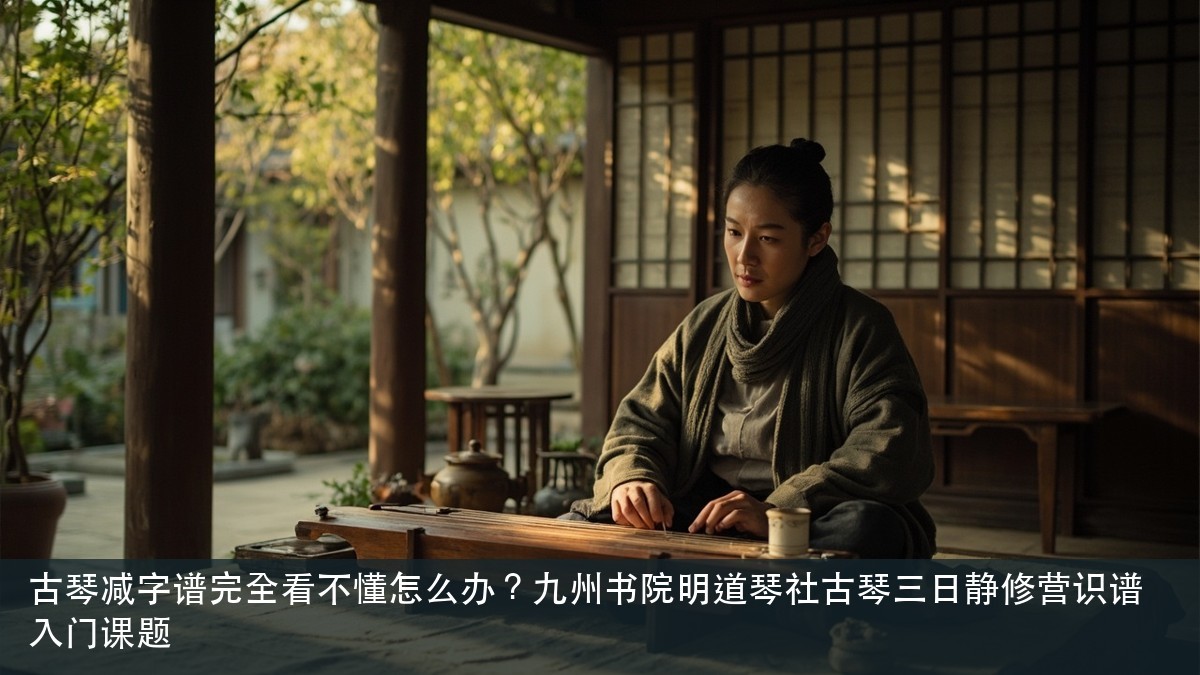 古琴减字谱完全看不懂怎么办?九州书院明道琴社古琴三日静修营识谱入门课题
