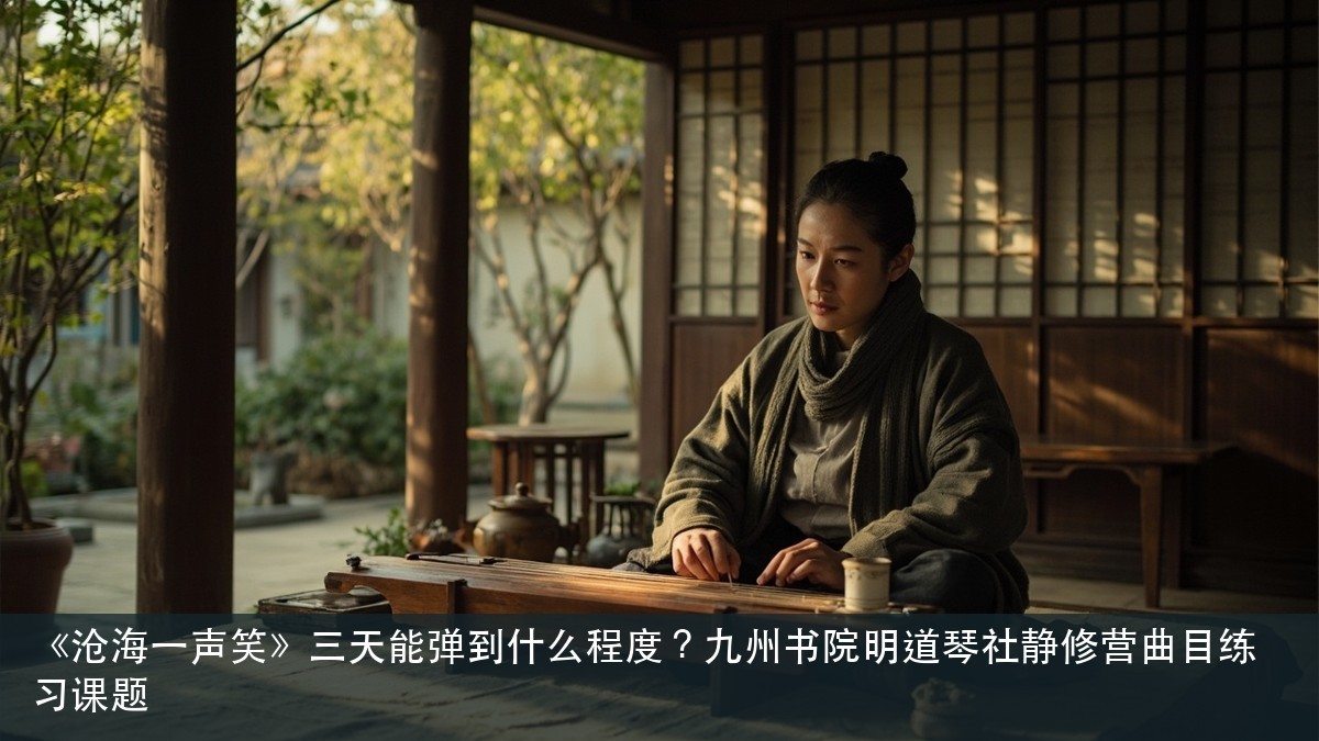 《沧海一声笑》三天能弹到什么程度?九州书院明道琴社静修营曲目练习课题