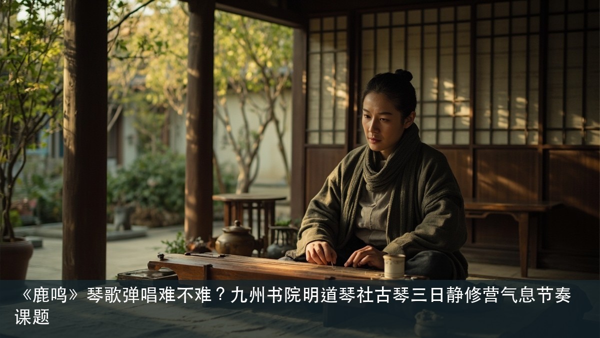 《鹿鸣》琴歌弹唱难不难?九州书院明道琴社古琴三日静修营气息节奏课题