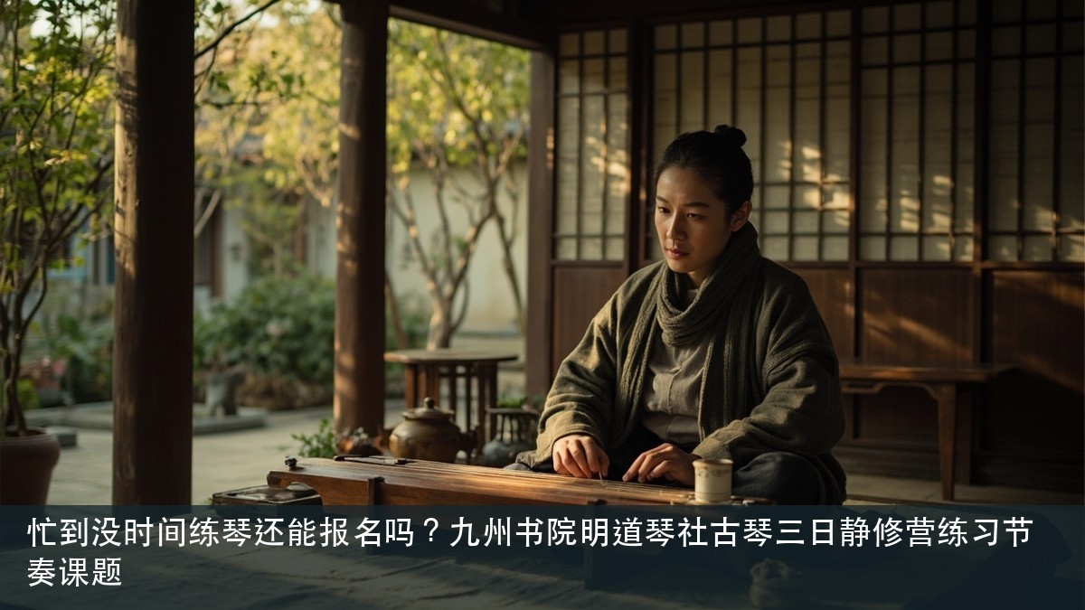 忙到没时间练琴还能报名吗?九州书院明道琴社古琴三日静修营练习节奏课题