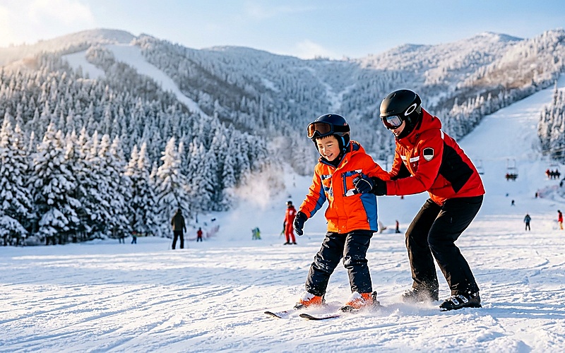 滑雪冬令营哪家好?北大湖与崇礼怎么选?迷你营北大湖青少年滑雪冬令营1:2超高配比硬核进阶指南