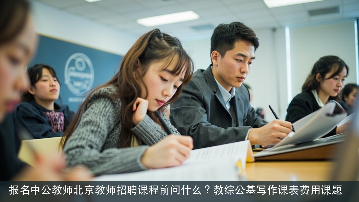 报名中公教师北京教师招聘课程前问什么?教综公基写作课表费用课题
