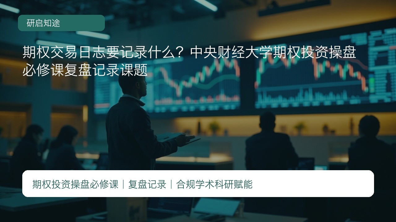 期权交易日志要记录什么?中央财经大学期权投资操盘必修课复盘记录课题