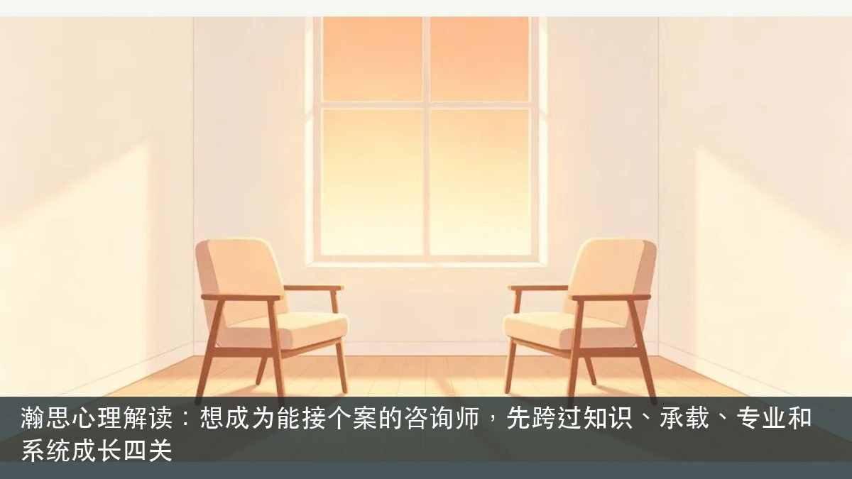 瀚思心理解读:想成为能接个案的咨询师,先跨过知识、承载、专业和系统成长四关