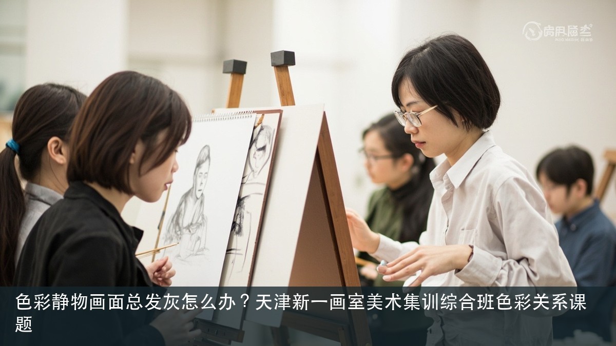 色彩静物画面总发灰怎么办？天津新一画室美术集训综合班色彩关系课题
