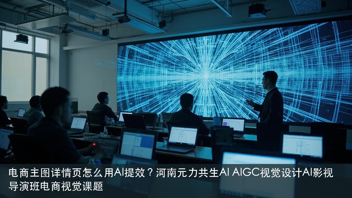 电商主图详情页怎么用AI提效？河南元力共生AI AIGC视觉设计AI影视导演班电商视觉课题