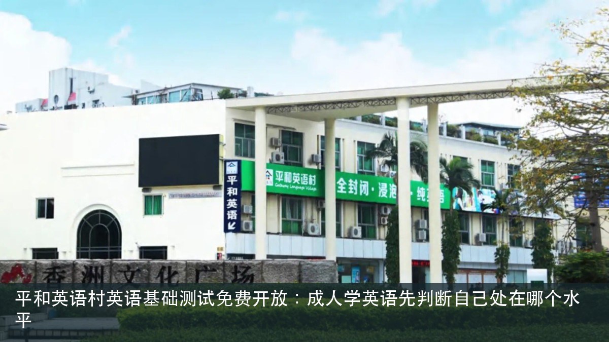 平和英语村英语基础测试免费开放:成人学英语先判断自己处在哪个水平