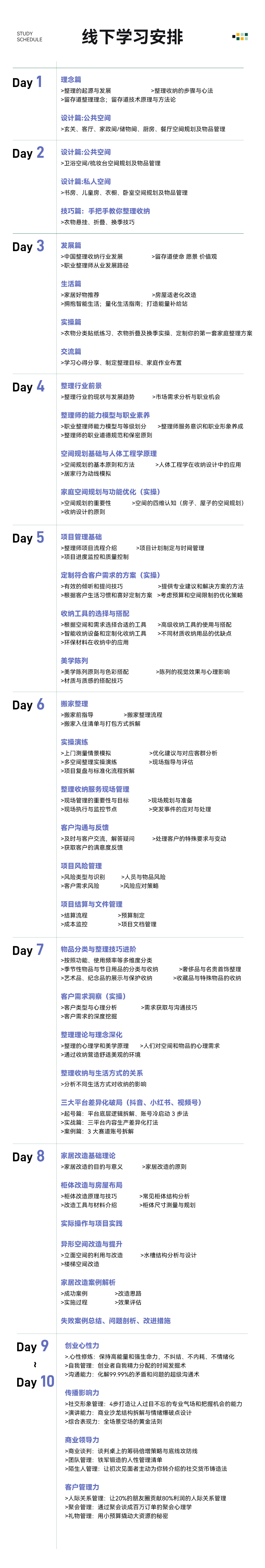 留存道整理收纳技能班+运营班+全案大师班三科联报