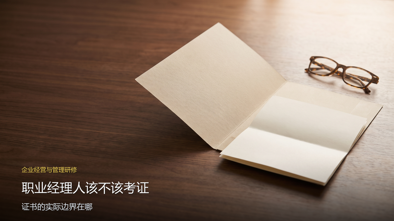 职业经理人该不该考证——暨南大学职业经理人研修班证书的实际边界
