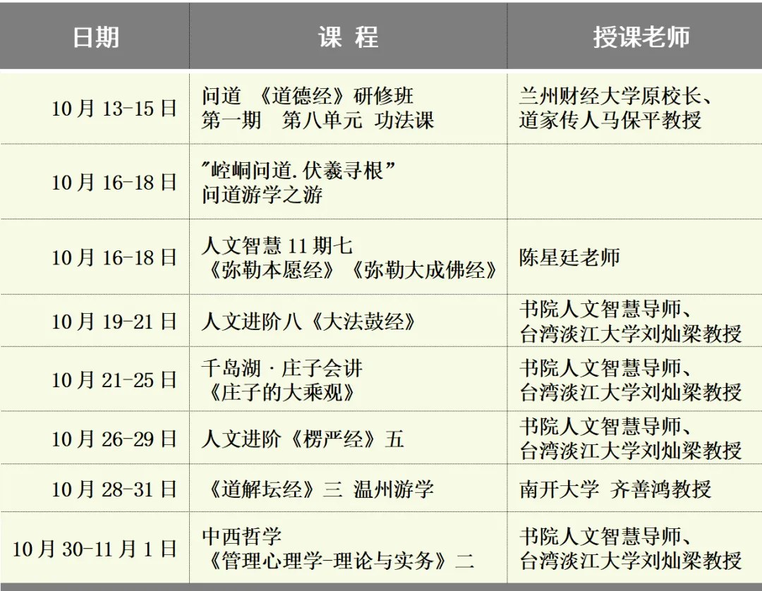 陈星廷主讲老子书院人文智慧11期七《弥勒本愿经》《佛说弥勒大成佛经》:2026年10月16—18日上海